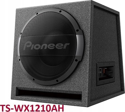 Subwoofer aktiv për makinë Pioneer TS-WX1210AH, 12", me amplifikator, gri e errët