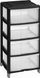 Organizues plastik 5five Simply Smart, me 4 sirtarë, 85 cm, i zi