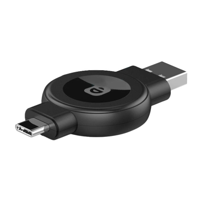 Karikues magnetik për smartwatch Choetech T606-F, USB-A, USB-C, i zi