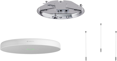 Mikrofon tavan Sennheiser TeamConnect Ceiling Medium TCC M S W, set profesional, lidhje RJ 45, i bardhë