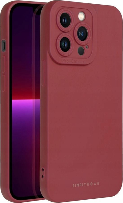 Kapotë Roar Luna për iPhone 16 Plus, TPU, mban karikim wireless, e kuqe