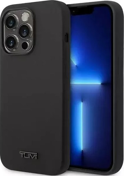 Kapak telefoni Tumi Liquid Silicone, për iPhone 14 Pro Max, silikon i butë, e zi