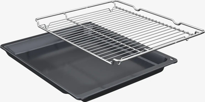 Furrë e integrume Bosch HBA573BS1, 71L, pirolizë, inox me xham të zi