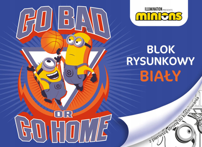 Bllok vizatimi Teka Minions, A4, 20 fletë, i bardhë