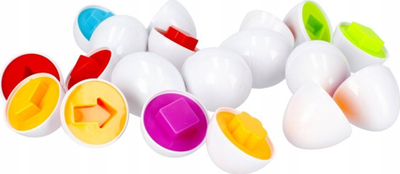 Lodër edukative BAM BAM Sorter Eggs 492750, 10 vezë, kuti e verdhë
