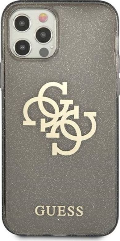 Мобилен футроло Guess GUHCP12LPCUGL4GBK, за iPhone 12 Pro Max 6.7\", Glitter 4G Big Logo, црна