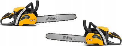 Sharrë zinxhiri me benzinë Stiga CS 755, shinë 18", motor 2‑stroke, verdhë me të zezë