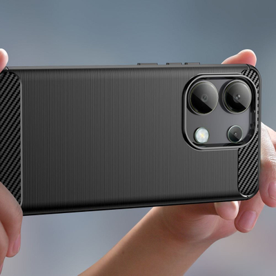 Kuti mbrojtëse Tech-Protect TPUCarbon për Xiaomi Redmi Note 13 4G LTE, TPU, e zezë