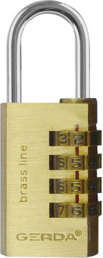 Drynajë me numra Gerda Brass Line, 40mm, metal, ngjyrë bronxi