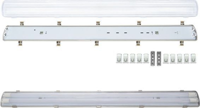 Ndriçues industrial Nvox Hermetic, T8, IP65,120 cm, i bardhë 
