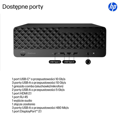 Kompjuter desktop HP ProDesk 4 SFF G1i, Intel Core Ultra, 16GB RAM, 1000GB, i zi
