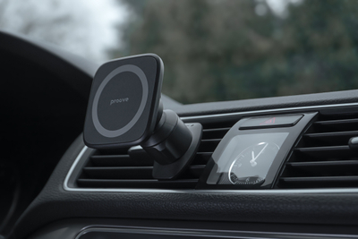 Mbajtëse telefoni për veturë Proove Block Magnetic, magnetike për ventilim, e zezë