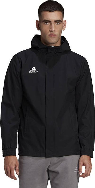 Xhaketë shiu Adidas ENT22 për meshkuj, me kapuç, me zinxhir, e zezë