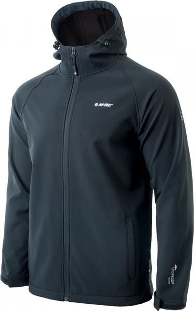 Xhaketë softshell për burra Hi-Tec Narbis M, membranë 8000, me kapuç, e zezë