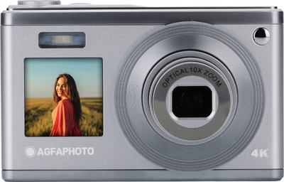 Aparat fotografik i vogël AgfaPhoto Realishot DC9200, 24MP, zmadhim optik 10x, ngjyrë argjendi