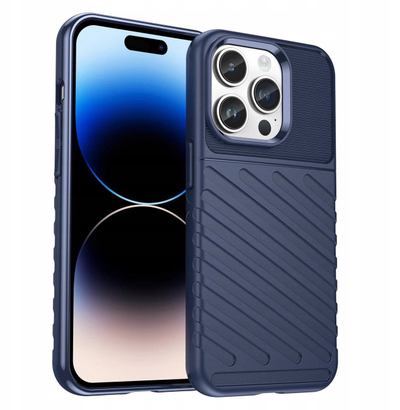 Maskë telefoni Hurtel Thunder Case për iPhone 14 Pro Max, mbrojtëse e fortë, TPU, blu