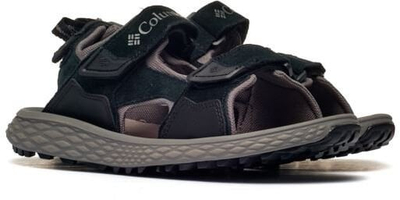 Sandale për burra Columbia Konos Hiker 3-Strap, nubuk me material tekstili, shollë gome, të zeza me jeshile