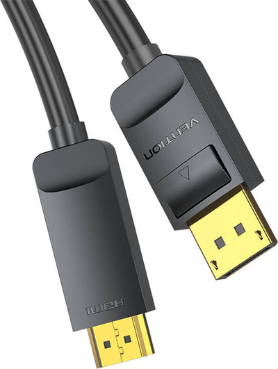 Kabllo Vention DisplayPort në HDMI, 4K, 2 metra, e zezë