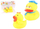 Set lodrash për banjë Baby Love Bath Duck, 2 copë, gome, të verdha