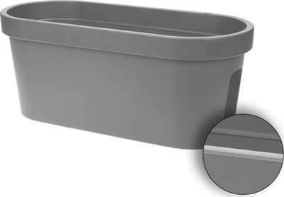 Vazo ballkoni ProGarden Balcony, 60x25 cm, plastike, gri
