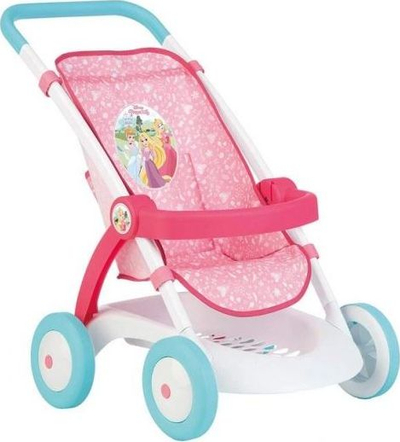 Колица-играчка за кукли Smoby Luxury Disney Princess, за деца 1.5+ години, розова