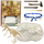 Set lodër paleontologjie për gërmim skeleti dinosauri, 8 modele, me mjete dhe syze mbrojtëse