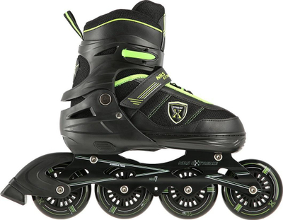 Patina inline Nils Extreme NA19088, madhësi e rregullueshme 39-42, kornizë alumini, e zezë jeshile