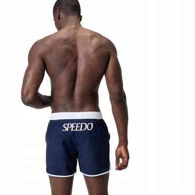 Shorce noti Speedo Jetstream 16" Logo, rezistent ndaj klorit, UPF50+, blu i errët bardh e