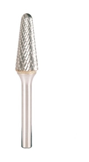 Fre konike karbidi Klingspor HF 100 L, 12.7 mm, bisht 6 mm, ngjyrë argjendtë