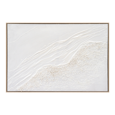 Pikturë muri Sediment 92x4,5x62Hcm (HM4555), bezhë/ bardhë