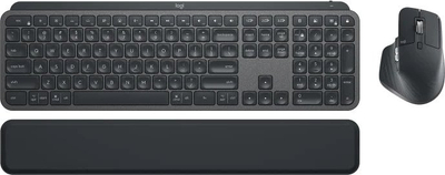 Kombinim tastiere dhe miu Logitech MX Keys S Combo 920-010932, pa tela (RF) dhe Bluetooth, layout UK, gri grafit