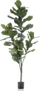 Bimë artificiale për dekor Emerald Ficus Lyrata, 160 cm, me vazo, jeshile