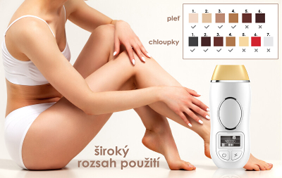 Epilator IPL BeautyRelax IPL Prestige, 600000 blice, ekran LCD, i bardhë me ari