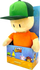 Lodër pelushi Stumble Guys Huggable Plush, 12\", personazh me kapelë, portokalli jeshile