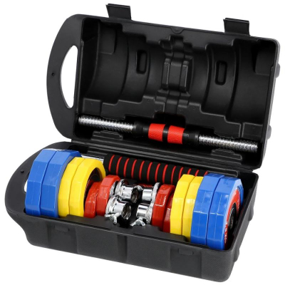 Set hantelash HMS SKC20, 2 x 10kg, me funksion shufre, shumëngjyrësh