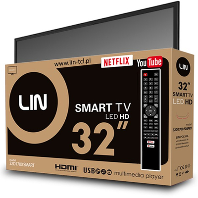 Телевизор LIN 32D1700 Smart, 32" (81.3 cm), LED HD-Ready