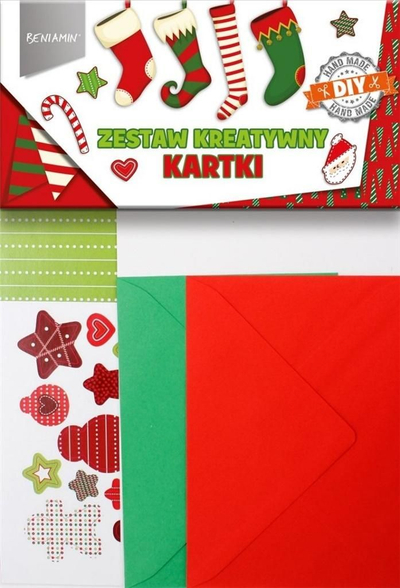 Set kreativ kartolina Beniamin DIY, format A5 A6, me motive festive, shumëngjyrësh