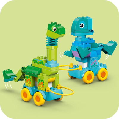 Set lodrash dinosaurus me rrota 3in1, shumëngjyrëshe