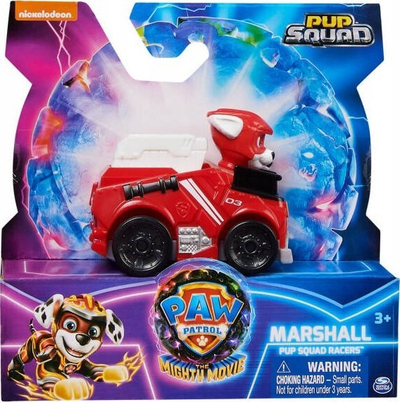 Lodër makinë Paw Patrol Movie Pups Squad Racer, set për gara, shumëngjyrëshe