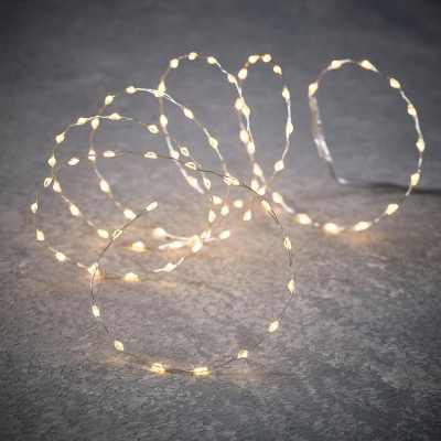 Декоративни светла LUCA Lighting, 90 LED, на батерии, бела светлина