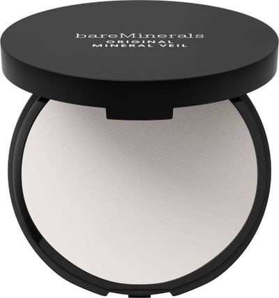 Pudër kompakte fikse BareMinerals Original Mineral Veil, transparente, 0.3oz, e zezë