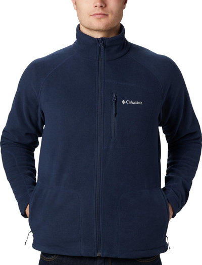 Bluza polar Columbia Fast Trek II, meshkuj, me zinxhir të plotë, blu navy