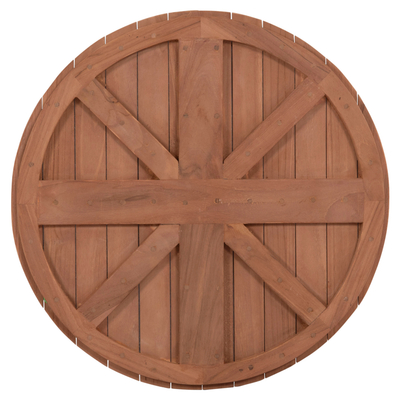 Pllakë tavoline e rrumbullakët HomeMarkt HM18132, dru Teak masiv, diametër 60cm, natyrale