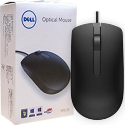 Mausi DELL MS116, optik, me kabllo USB, i zi