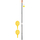 Set tenisi për kopsht Enero Ground Swingball Rotor Spin, 145 cm, 2 raketa plastike, i verdhë