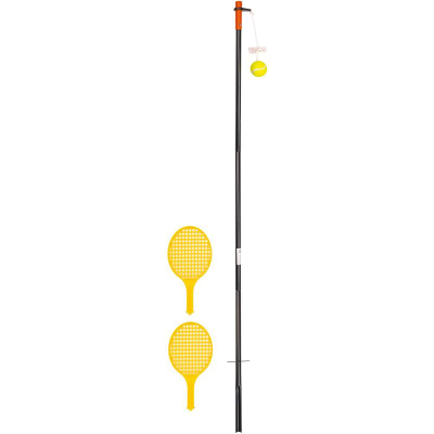 Set tenisi për kopsht Enero Ground Swingball Rotor Spin, 145 cm, 2 raketa plastike, i verdhë