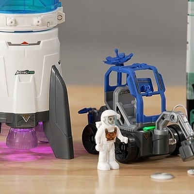 Lodër raketë Silverlit Astropod Deluxe, STEM ndërtuese, me avull, drita e tinguj, shumëngjyrëshe