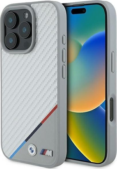 Mbulesë telefoni BMW M BMHMP16X23PUDTS për iPhone 16 Pro Max 6.9", MagSafe, gri