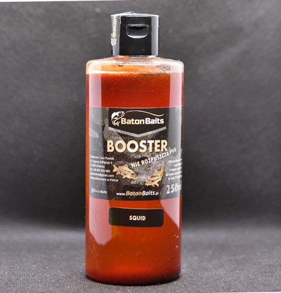 Atraktor peshkimi Baton Baits Booster Squid, 250ml, liquid