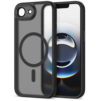 Заштитна маска за телефон Tech-Protect Magcam, MagSafe, за iPhone 16E, црна мат